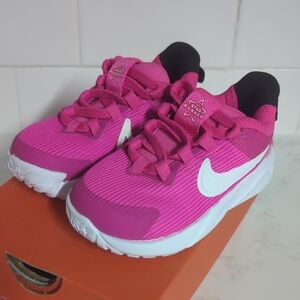 Nike Kids Fuchsia and White Sneakers